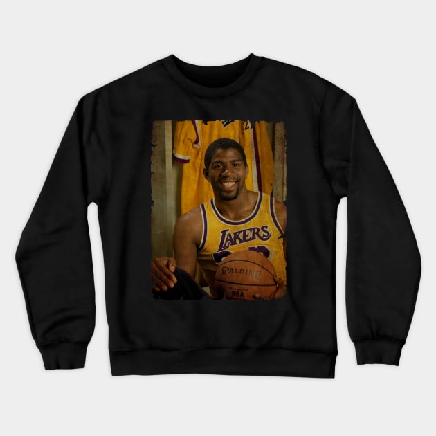 Magic Johnson in Lakers Vintage Crewneck Sweatshirt by Milu Milu